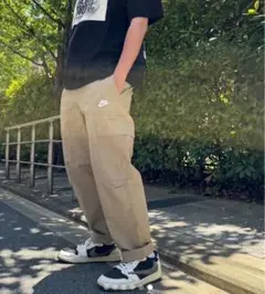 L 新品 ナイキ クラブ ウーブン カーゴ パンツ カーキ NIKE チノ