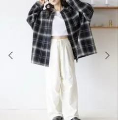 RAGEBLUE 裏起毛ブークレオーバーチェックシャツアウター　美品⭐︎