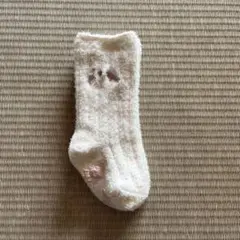 ベビー靴下 ホワイト 動物刺繍