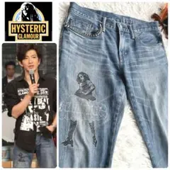 美品⭐️希少✨キムタク着 ヒステリックグラマー　デニム　ヒスガール　刺繍 赤耳