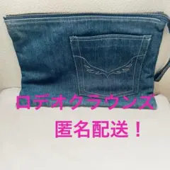 ロデオクラウンズ　デニム　クラッチバッグ　ロデオのサムネイル
