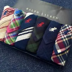 男女兼用・大人気・クリスマス　プレゼント❣️ラルフローレン ガーゼタオルハンカチ