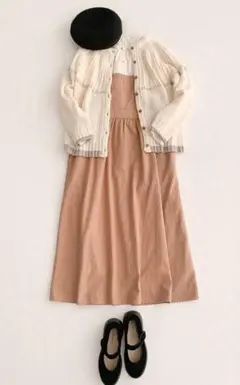 サマンサモスモス　エプロンジャンパースカート