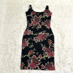 ノーマカマリ NORMA KAMALI ノースリーブワンピース M 花柄のサムネイル