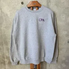 USA古着 Champion スウェット L グレー 刺繍ロゴ