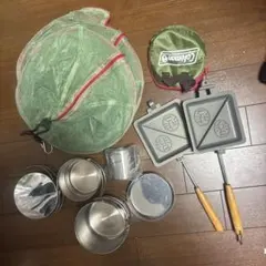 クッカーセット ステンレス製 + 食器干し　ホットサンドメーカー