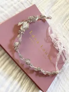 結婚式　ウェディング　ヘッドアクセサリー　リーフ　花　シルバー