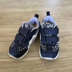 美品♡ASICS スニーカー　16.0 ネイビー 花柄　おまけつき