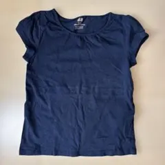 H&M BASIC オーガニックコットン Tシャツ ネイビーのサムネイル