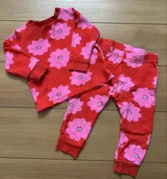 NEXT 花柄 セットアップ レッド ピンク 80〜90