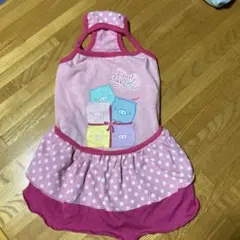 ピンクフリル付き犬服　3ロング