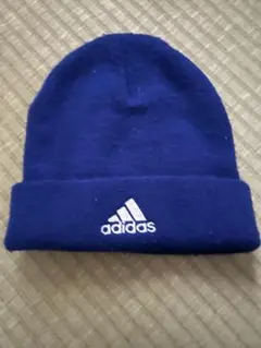 adidas ニット帽 ブルー　アディダス
