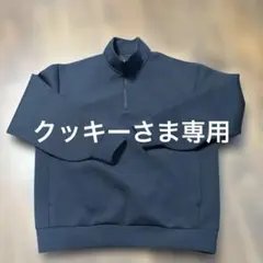 ユニクロ【XL】ウルトラストレッチドライスウェットハーフジッププルオーバー 黒