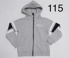 115 6 灰 グレー ナイキ ジップアップ パーカー 裏起毛