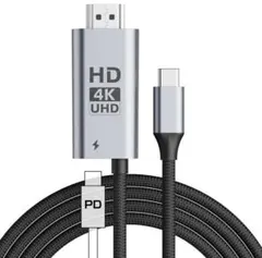 USB-C to HDMI 変換ケーブル 2M 100W PD急速充電