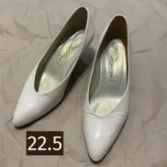 YVES SAINT LAURENT パンプス ホワイト - メルカリ