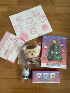 ちいかわ ぬいぐるみとクリスマス飾り キャンドル・モモンガ・紙袋