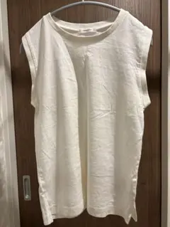 OPAQUE CLIP ホワイト ノースリーブ タンクトップ