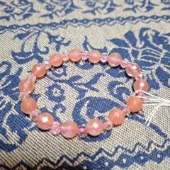 ピンク天然石ブレスレット