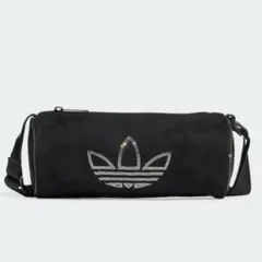 adidasアディダス ラインストーン フェイクスエード ミニダッフルバッグ