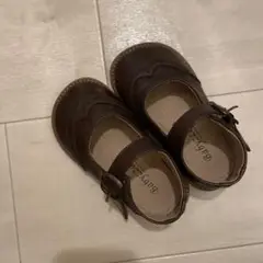 babyzzamブラウン 15cm ストラップシューズ