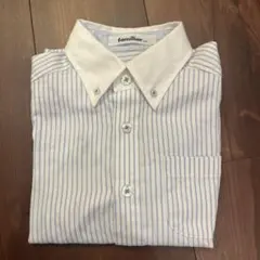 familiar 青白ストライプ 長袖シャツとネクタイ　120㎝