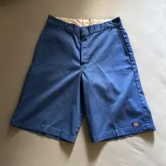 Dickies ディッキーズ ワークハーフパンツ ブルー　loose fitのサムネイル