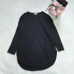 アースミュージック＆エコロジー 長袖カットソー チュニック トップス ベーシック