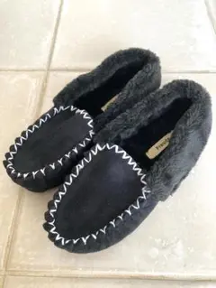 しまむら　モカシン　黒　Ｓサイズ