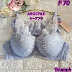Triumph AMOSTYLE ホープブラ上下セットF70❣️水色︎✿·͜·