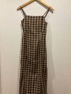 GRL チェック柄　キャミワンピース