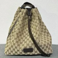 値下げ⭐︎GUCCI GGキャンバス ドローストリング リュック 巾着のサムネイル