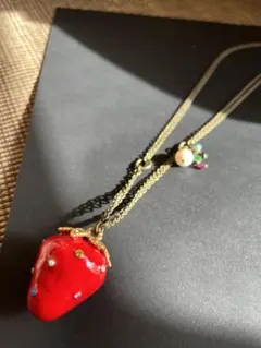 ANNA SUI アナスイ 苺 ネックレス 美品 アンティーク