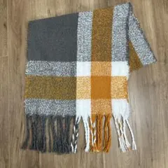 チェック柄マフラー