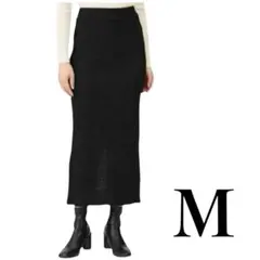 [ジル] ナロースカート 後ろスリットロングスカート レディース　ブラック　M