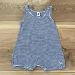 【プチバトー】ストライプロンパース 12m 74㎝