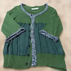 SUPER HAKKA グリーン カーディガン 七分袖のサムネイル