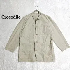 【クロコダイル 】シャツ　ベージュ　カバーオールジャケット　七分袖　綿のサムネイル