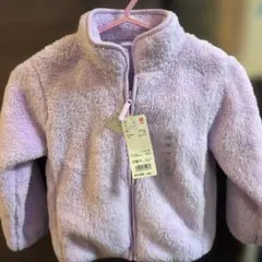 【タグ付き未使用】UNIQLO キッズ フリースジャケット 110 パープル