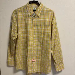 UNIQLO イエロー チェック柄 シャツ Lサイズ