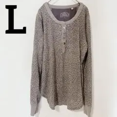 Panhandle 【L】パンハンドル レオパード柄 ヘンリーネック 長袖
