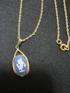 WEDGWOOD ウェッジウッド ジャスパー ネックレス金色のトーンのサムネイル