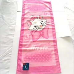 新品ディズニーMarieフェイスタオル ピンク＋ウォッシュタオル２点