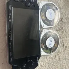 SONY PSP-2000 本体 UMDソフト2本付き　ジャンク品