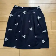 OLIVE des OLIVE 花柄刺繍ミニスカート Sサイズ