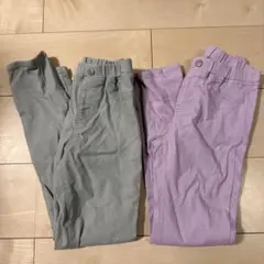 ♡ 美品 ♡ GU KIDS のびのびレギンスパンツ　130 2点セット