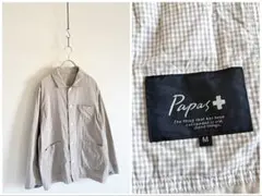 Papas+ パパスプラス コットンガーゼ ジャケット M 日本製のサムネイル