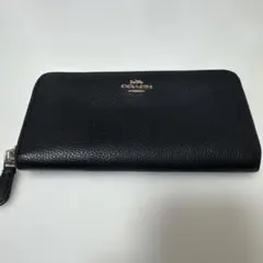 COACH ブラックレザー長財布