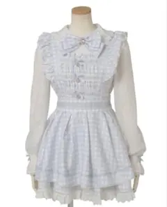 LIZLISA ギンガムツイードセットアップ ブルー