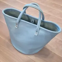 クリーム グローブレザー トートバッグ サックスのサムネイル